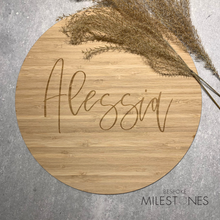 Load image into Gallery viewer, Bamboo Engraved Script Name Plaque