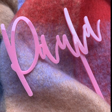 Load image into Gallery viewer, Pink one word cake topper