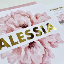 Load image into Gallery viewer, Heat Foiled invitations (Double sided 20 pack)