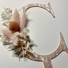 Load image into Gallery viewer, Large Letter (Single) with dried flowers cake topper