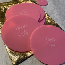 Load image into Gallery viewer, Girls Pink coasters
