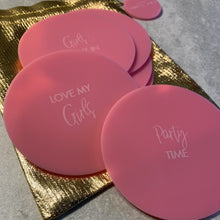 Load image into Gallery viewer, Girls Pink coasters