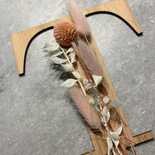 Load image into Gallery viewer, Large Letter (Single) with dried flowers cake topper