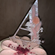 Load image into Gallery viewer, Large Letter (Single) with dried flowers cake topper