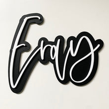 Load image into Gallery viewer, Double Layered Script signage