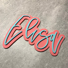 Load image into Gallery viewer, Double Layered Script signage