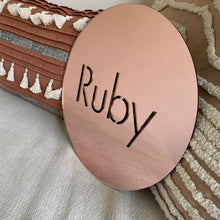 Load image into Gallery viewer, Rose Gold Mirror Name plaque
