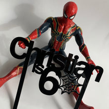 Load image into Gallery viewer, Spiderman inspired cake topper