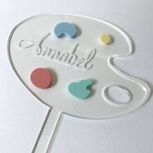 Load image into Gallery viewer, Paint palette cake topper