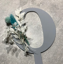 Load image into Gallery viewer, Large Letter (Single) with dried flowers cake topper