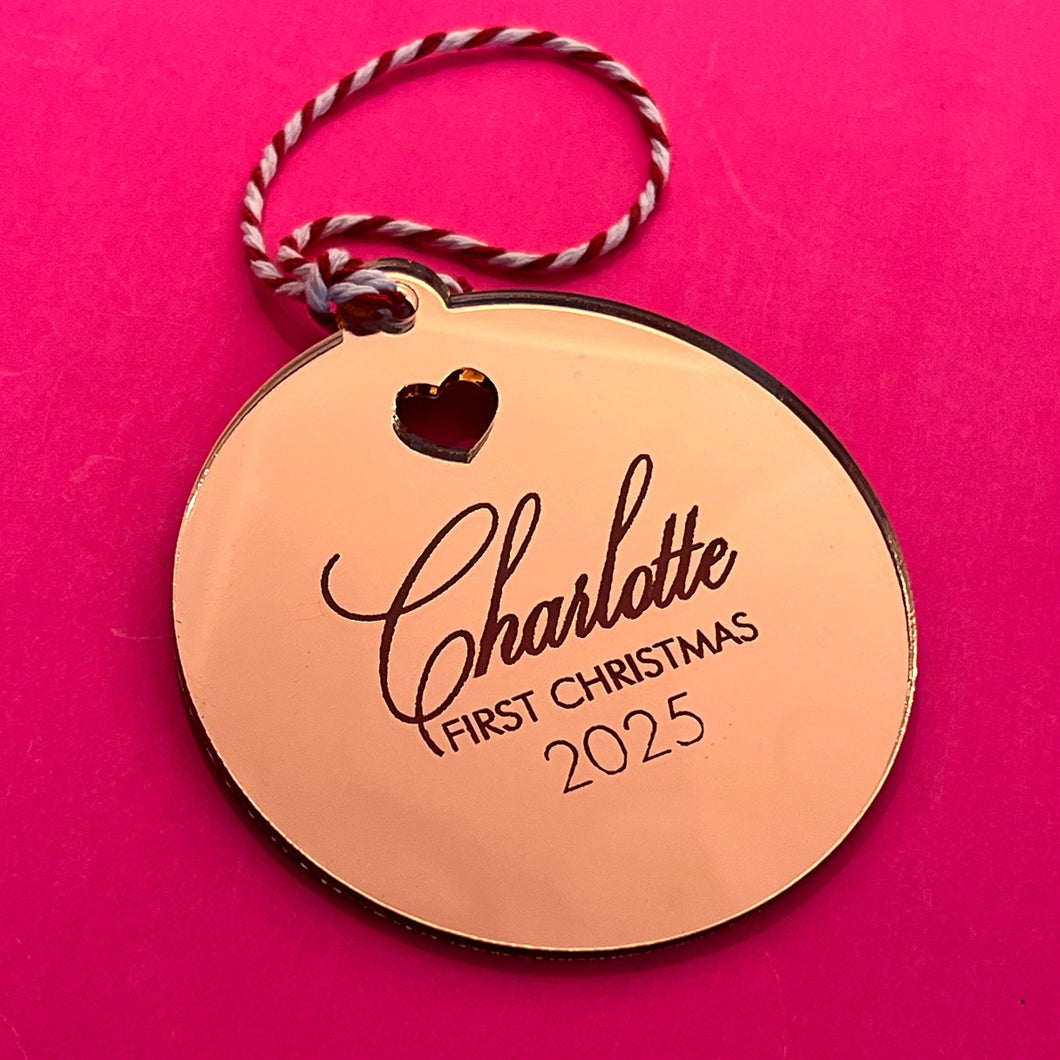 Baby First Christmas engraved