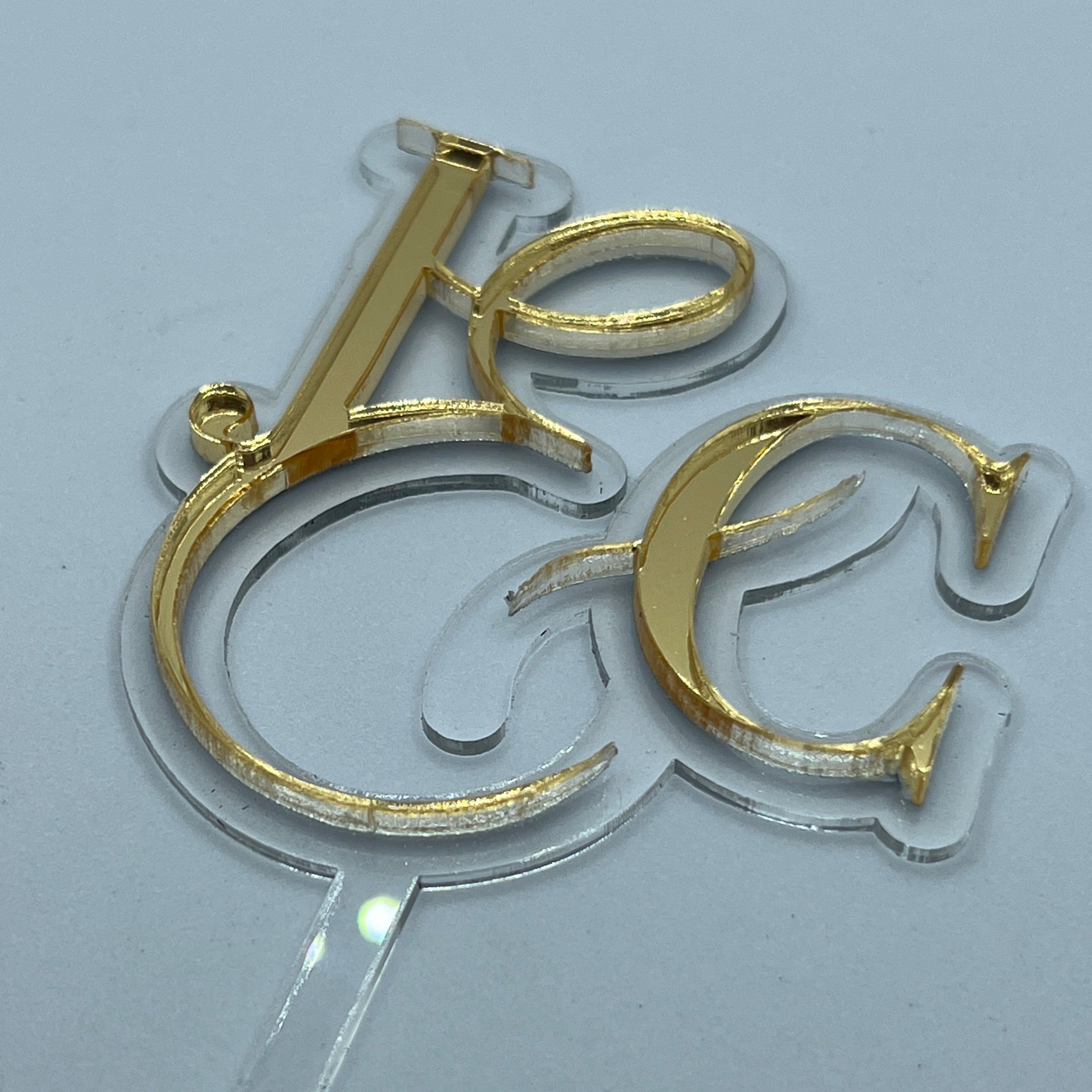 Colour Initials Initials 2 colours (with stem) – Bespoke Milestones