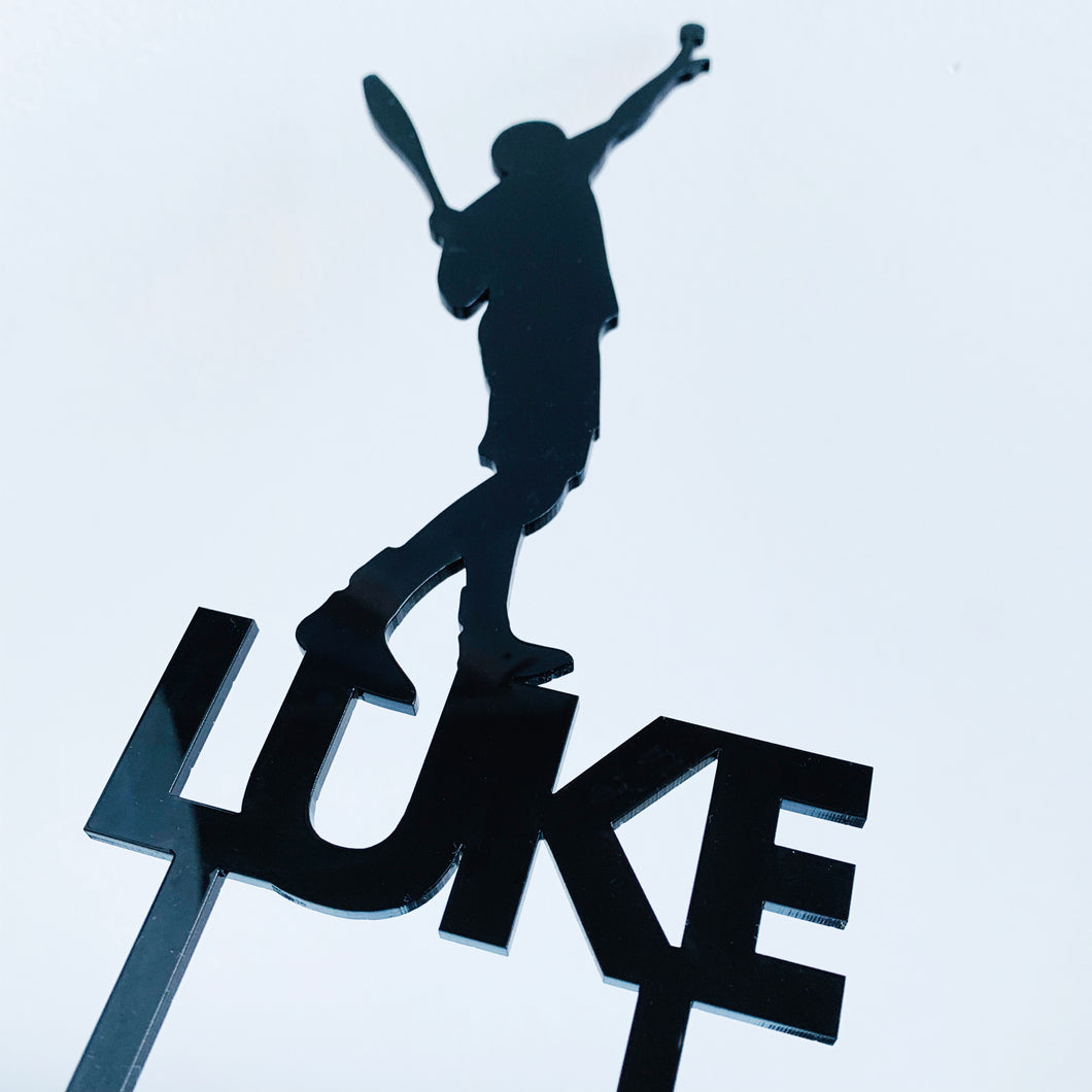 Tennis cake topper