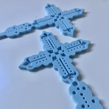 Load image into Gallery viewer, Baby blue cross cake plaque
